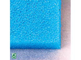 Esponja azul malha fina espessura 3 cm (vendida em cm quadrado)