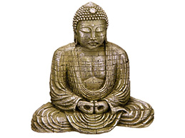 Decoração Estatua Buddha 15,5x9,6x15,4 cm