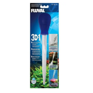 Pipeta Fluval 3 em 1 - Aspiração/Soprador/Alimentador