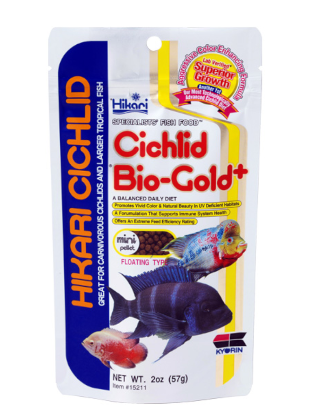 H15211 Hikari Cichlid Bio-Gold Plus mini 57gr floating