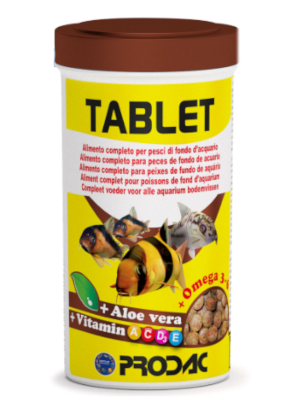 PTA250 PRODAC Tablet Pastilhas peixes fundo 85g-250ml