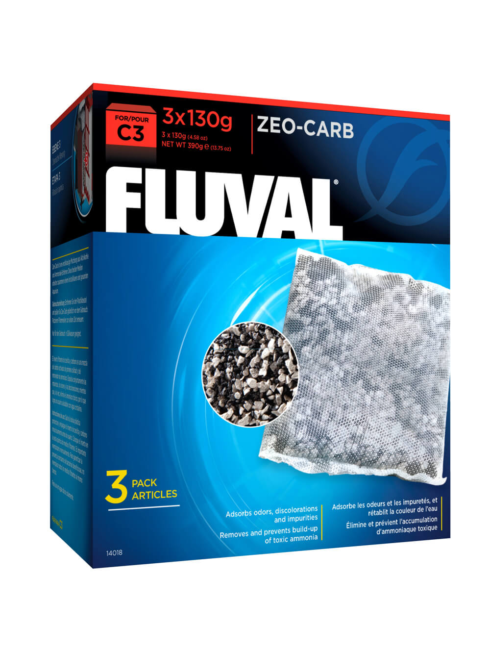14018 FLUVAL C3 Zeo Carb reposição filtro cascata