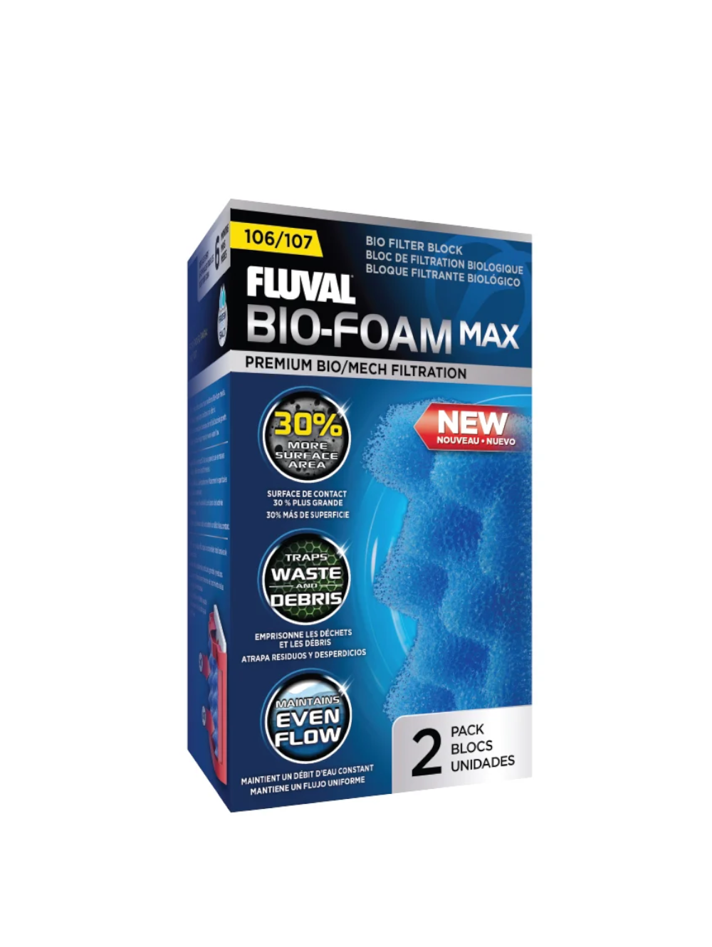 A187 FLUVAL Bio Foam Azul 107 - 2pcs