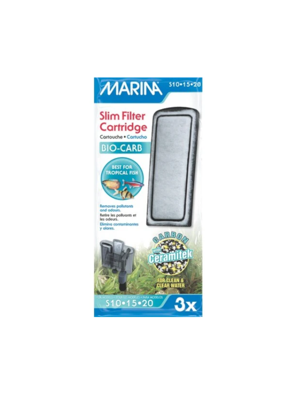 A291 Recarga filtrante Bio Carb p Filtros Marina Slim