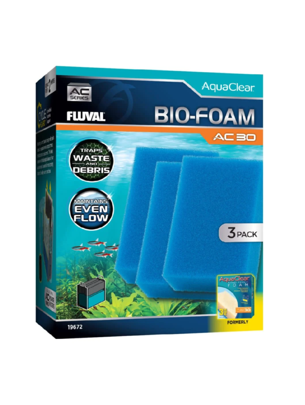 19672 fluval ac30 bio esponja FLUVAL Bio-Foam AC30 - Esponja Azul Pack 3 pc